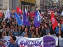 Manifestação nacional de mulheres, promovida pelo MDM, em Lisboa, no dia 8 de Março de 2020