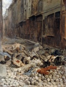 A barricada, Rua de Mortellerie, Junho de 1848 - Jean Louis Ernest Meissonnier (1849)