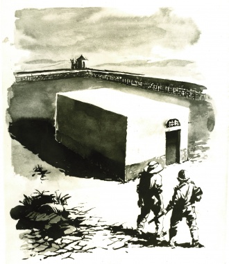 A «frigideira» (gravurade Rogério Amaral), onde os presos eram encerrados durante semanas