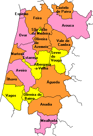 Cabe as De Lista Dos Munic pios Do Distrito De Aveiro