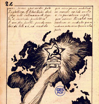 Exposi&ccedil;&atilde;o de jornais manuscritos feitos por presos pol&iacute;ticos do PCP 