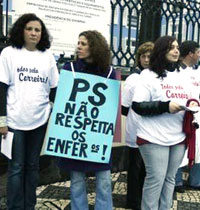 PCP sa&uacute;da a luta dos enfermeiros