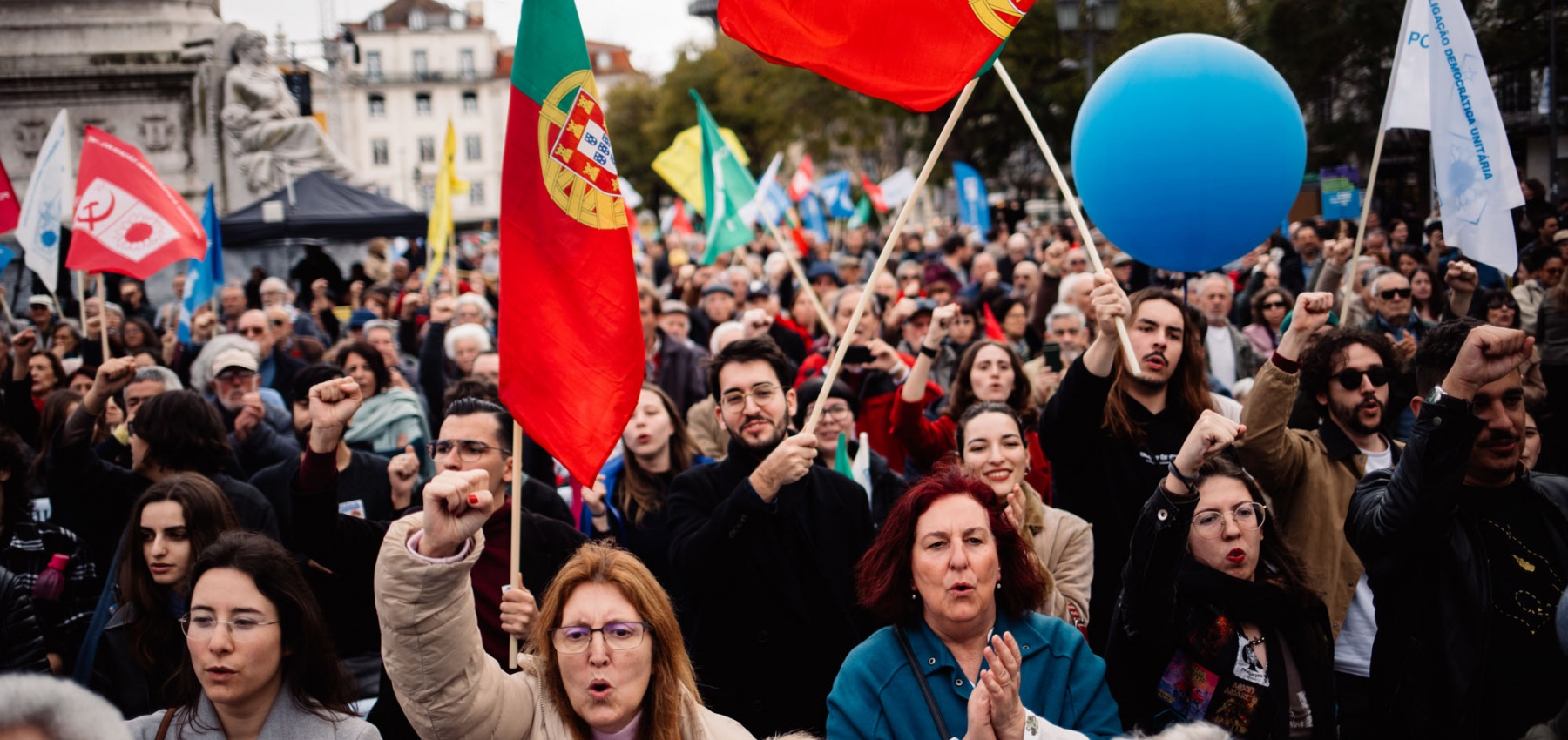 Comício CDU enche Rossio