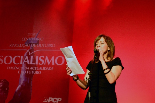 Comício comemorativo do Centenário da Revolução de Outubro