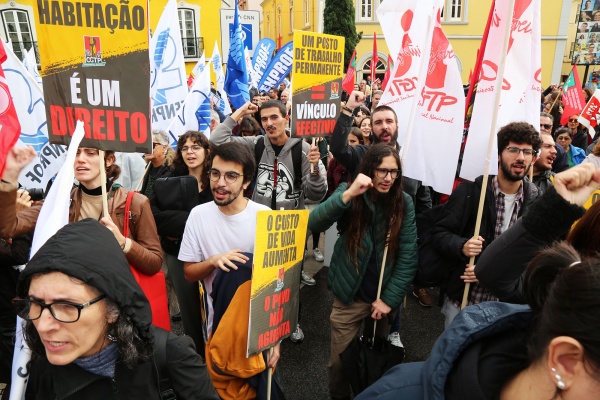 Gathering of workers in the Assembly of the Republic, CGTP-IN