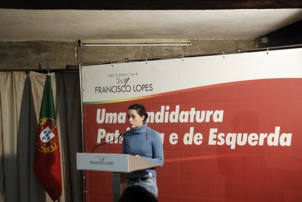 Jantar com jovens apoiantes da candidatura de Francisco Lopes à Presidência da República