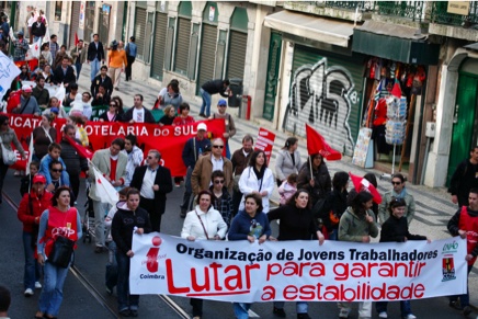Manifestação de jovens trabalhadores - 28 de Março de 2009