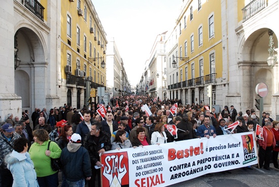 Manifestação de trabalhadores da Administração Pública - 5 de Fevereiro de 2010