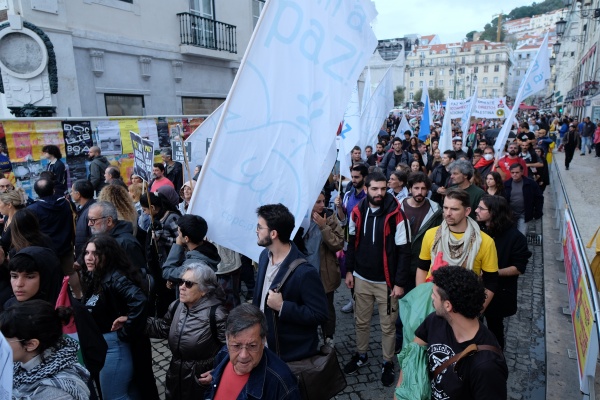 Manifestação pela Paz no Médio oriente. Pelo fim da ocupação da Palestina