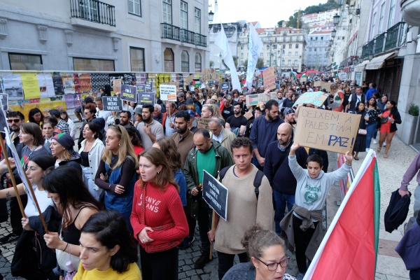 Manifestação pela Paz no Médio oriente. Pelo fim da ocupação da Palestina