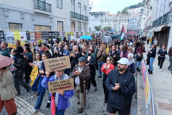 Manifestação pela Paz no Médio oriente. Pelo fim da ocupação da Palestina