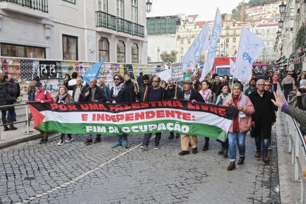 Manifestação pela Paz no Médio Oriente e pelos direitos do Povo Palestiniano